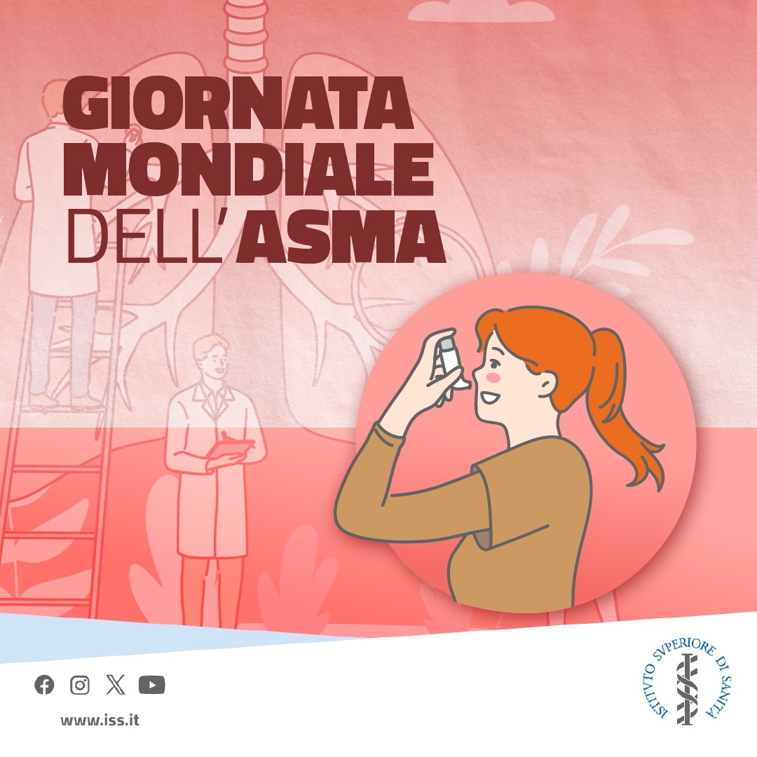 🌬️ La giornata mondiale dell'#asma ci ricorda l'importanza di affrontare questa sfida globale. In #Italia, le #allergie respiratorie colpiscono circa il 15-20% della popolazione, 🔎Per approfondire: shorturl.at/EJU04 #ISS #worldasthmaday