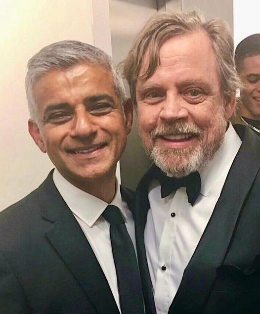 'I wholeheartedly support Sadiq Khan for Mayor on May 2. He’s been a driving force in cleaning up London’s air & choosing #HopeOverFear For a fairer, safer & greener London, please vote for Sadiq Khan! 🙏'

~Luke Skywalker

#VoteSadiq 
#GetKhanOut