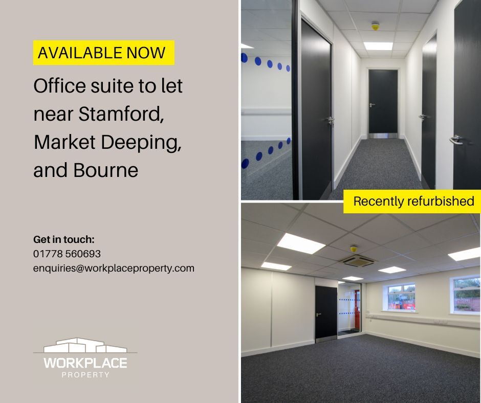 Office 1b is a newly refurbished office suite perfect for a small business looking for a new home near Market Deeping, Bourne and Stamford. Book a viewing: bit.ly/4csEBZV

#Officetolet #Bourne #Stamford #MarketDeeping #Lincolnshire  #SmallBusiness #OfficeSpace #NewOffice