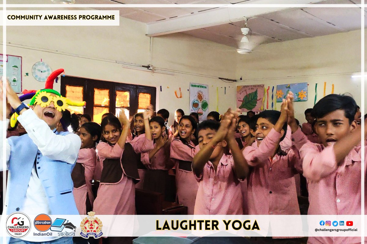 challengersgut's tweet photo. #Program3
At Purv Madhyamik Vid. Harola, community awareness thrives! Mr. Harish spreads joy with #Laughter_Yoga, Mrs. Shreya educates on #Road_Safety, and Team Mahila Suraksha shares essential #Helpline_numbers with children. Program concluded with Study Material distribution. https://t.co/RvDQPkBxNN
