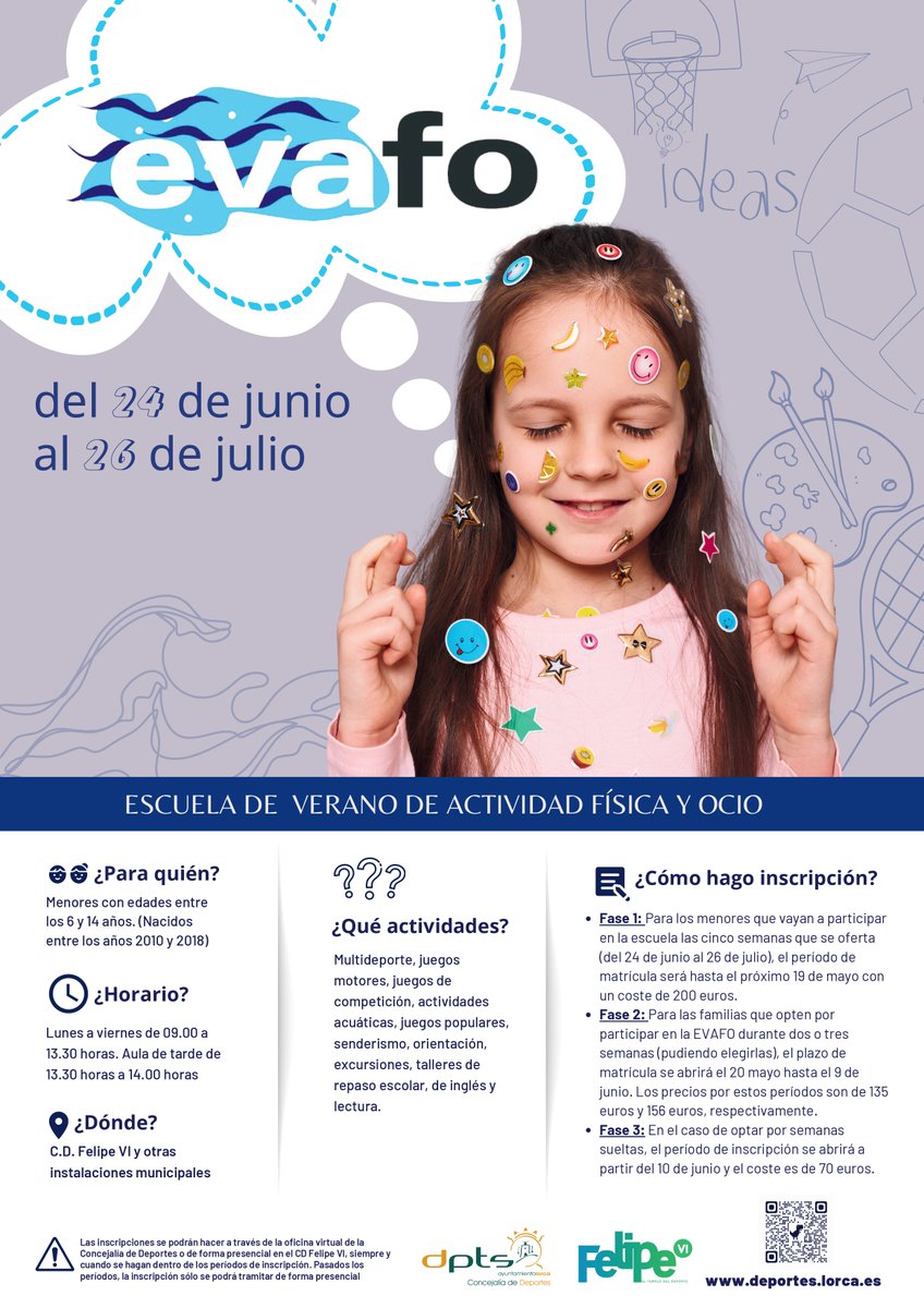 💦 La Escuela de Verano de Actividad Física y Ocio amplía sus actividades a alumnos que hayan cursado 1º y 2º de secundaria. ℹ️ lorca.es/noticias/notic…