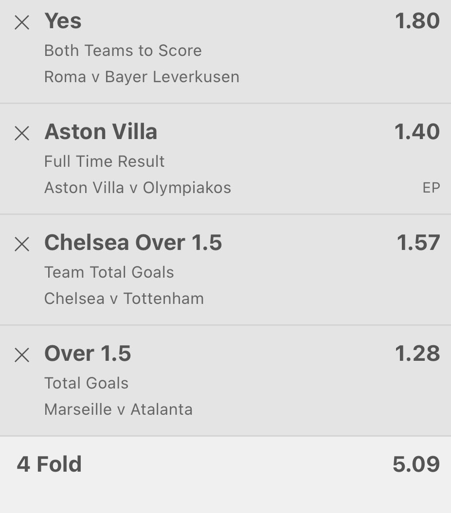 Thursday Night Acca⚡️ Drop a ❤️ if you’re on!