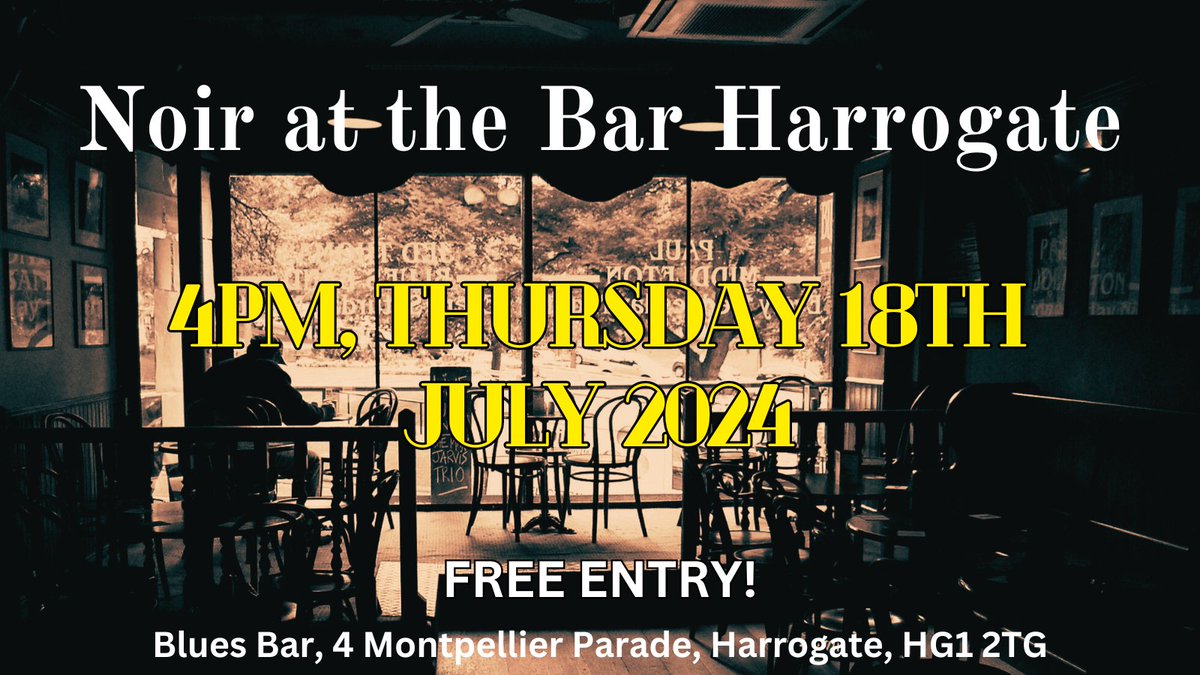 🥁 DRUM ROLL PLEASE! 🥁 This year, for one year only, I will hosting Noir at the Bar, Harrogate, in place of the lovely @vpeanuts 🥰 If you would like me to put your name in the hat for a spot, my DMs are open! 🥳