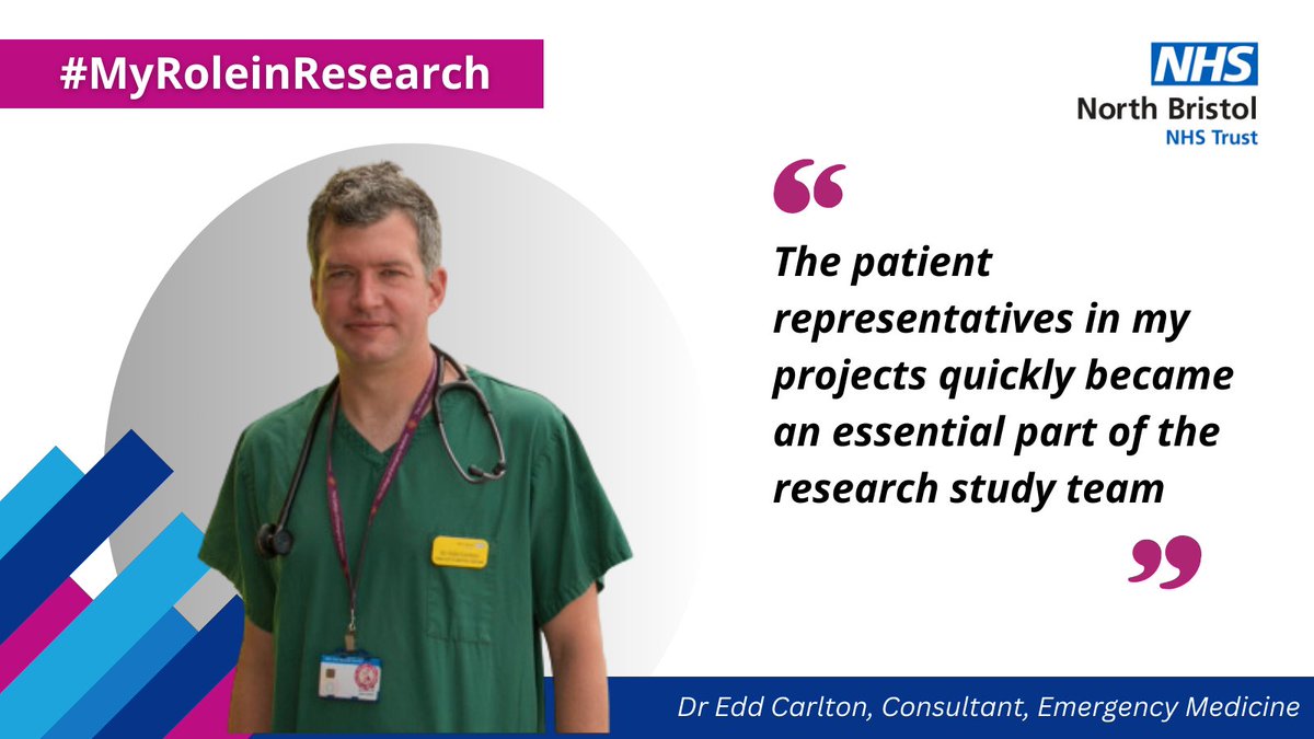 Dr Edd Carlton, Consultant & Senior Lecturer in Emergency Medicine shares:

💔his inspiration for #research diagnosing patient heart attacks
 🤒how patient representatives are key to his #research

nbt.nhs.uk/research-innov…

#MyRoleInResearch @NorthBristolNHS #NHSCareers