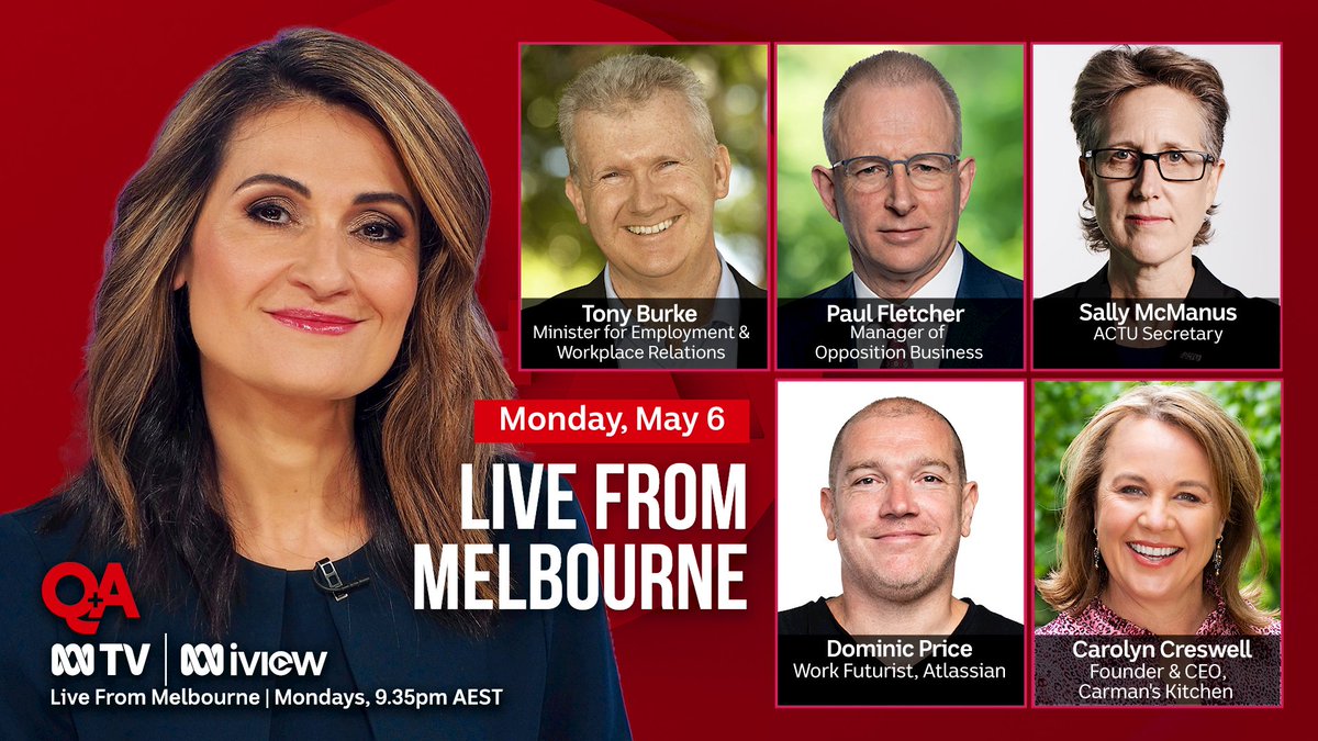 On next Monday night's #QandA with host @PatsKarvelas: two of my heroes, the intelligent, informed, principled & articulate @Tony_Burke and @sallymcmanus are going to eat @PaulFletcherMP alive! (I mean hold him accountable for the previous govt's appalling actions.)🍿😁 #auspol