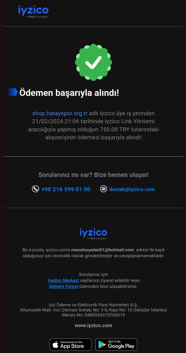 Az önce hatayspor'u tüketici haklarına şikayet ettim 3 ay olacak paramı aldılar formayı göndermiyorlar faturada ekte  @Hatayspor_FK