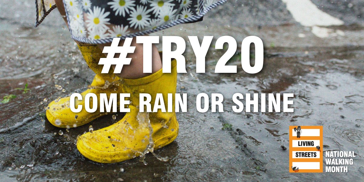 ⛈️ It's not about the weather, it's about what you wear! Good job really, given the start we've had to #NationalWalkingMonth 🙃 Check out #Try20 tip 17 - prepare for the weather! livingstreets.org.uk/get-involved/n…