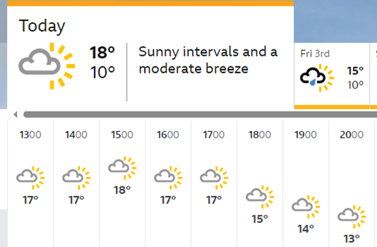 Wishing all our Year 11 students a fantastic Prom night tonight. We hope this forecast is accurate!🤞🎉