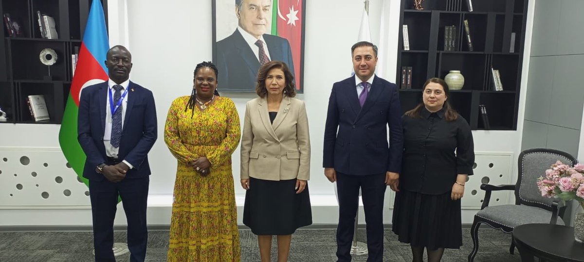 Hon Betty Amongi after meeting the Azerbaijan team in Barku capital city of Azerbaijan