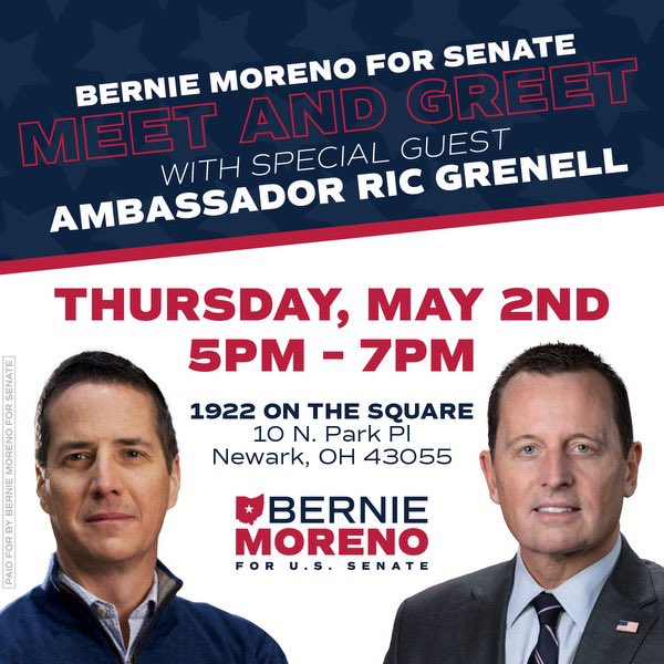 Today in Ohio. Join @berniemoreno and me.