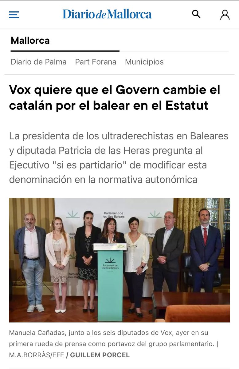 Suposo que, en lògica coherència , VOX demanarà al mateix temps a la Junta de Andalusia (@AndaluciaJunta) que canviï el castellà per l’andalús a l’Estatut d’Autonomia d’Andalusia.

Via @diariomallorca
