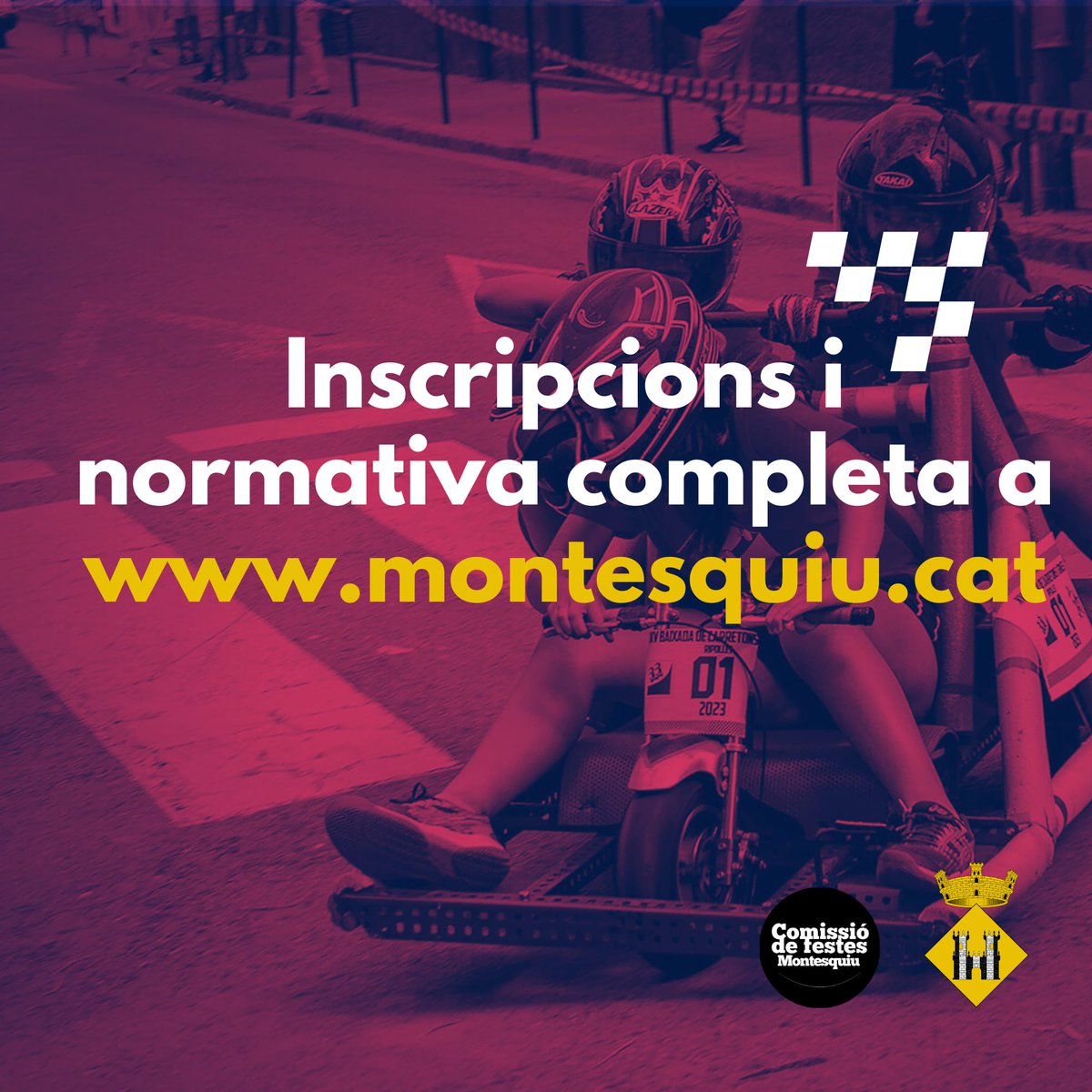 🔊1a baixada d'andròmines

🎊Ja han començat els preparatius per la Festa Major d'estiu de #Montesquiu 2024! 

🔊Us presentem la primera activitat programada com a novetat destacada!

🏎️Una experiència per gaudir de la velocitat i on sentir l'adrenalina a cada pas!