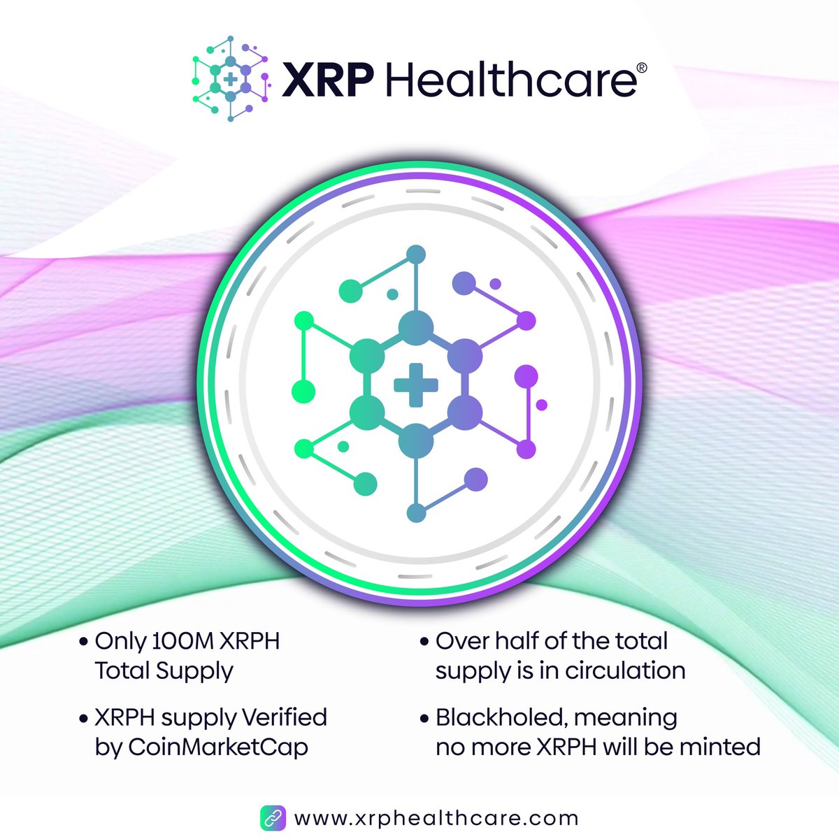 Verified by CoinMarketCap, $XRPH boasts a fixed supply of 100 million tokens - no more will ever be minted. 

This scarcity fuels the value and growth of XRPH's ecosystem.

Discover more at xrphealthcare.com