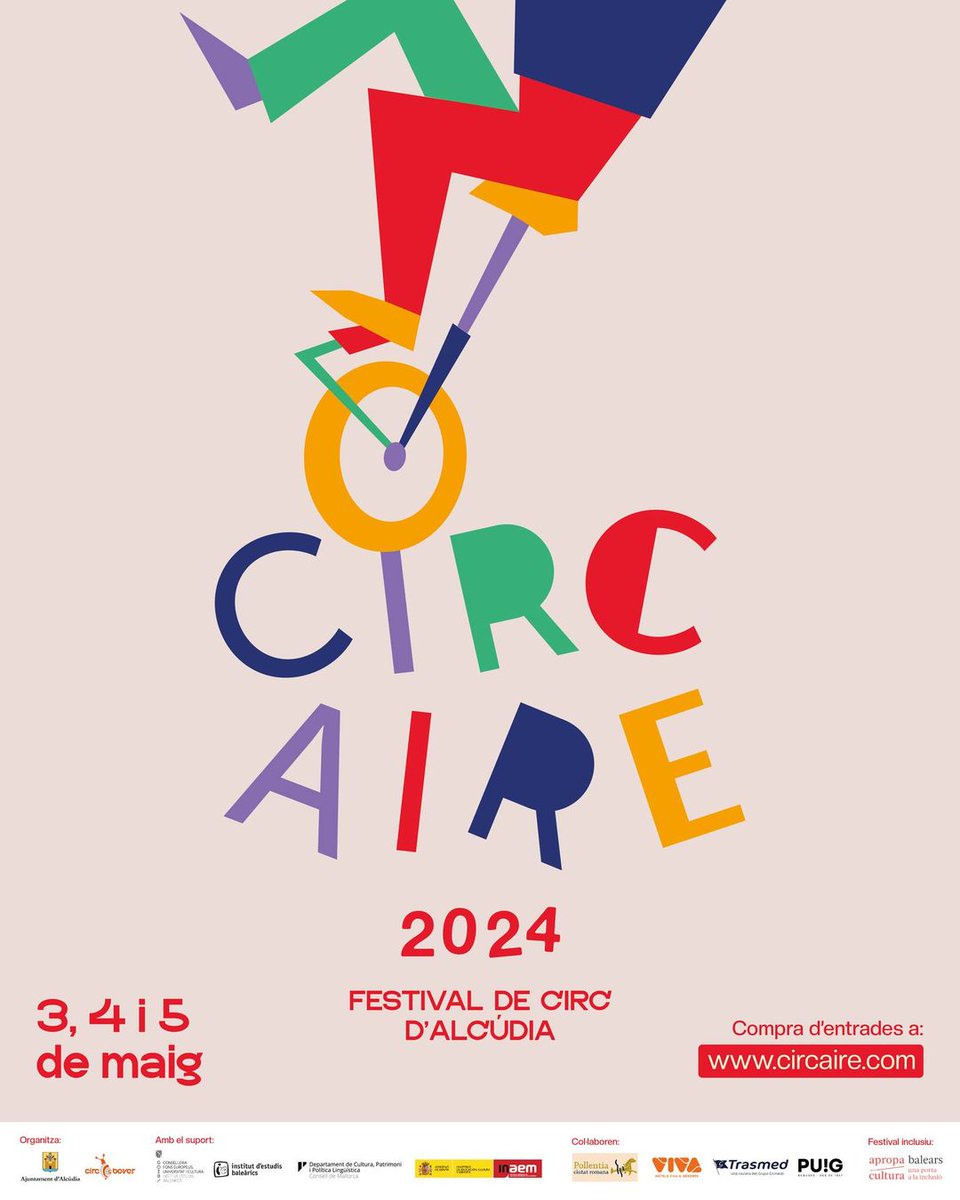 circaire's tweet image. Comença Circaire 2024! 

🗓️ Del 3 al 5 de maig a Alcúdia.

T'esperam amb més de 20 espectacles de circ.
🔗Descobreix el programa a circaire.com.

Segueix la cobertura del festival a instagram.com/circaire i a facebook.com/circairemostra…

T'esperam!