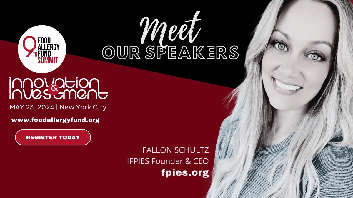 We're honored to have @IFPIES CEO and Founder @fallon_schultz speak at our 9th #fafsummit. After her son struggled to get a diagnosis for #FPIES, she created the organization to improve the diagnosis and treatment for FPIES through advocacy, education, and research.