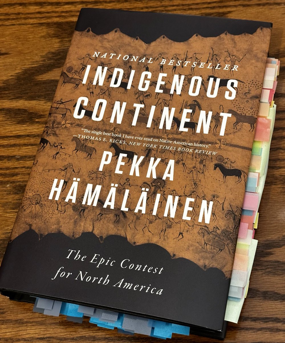 I keep forgetting to post a quick review of Pekka Hämäläinen’s book Indigenous Continent. This is an incredible book that challenges the readers traditional notions of Euro and Indigenous Sovereignty: competing, negotiating, trading, cooperating…in N. America. Must have book!!