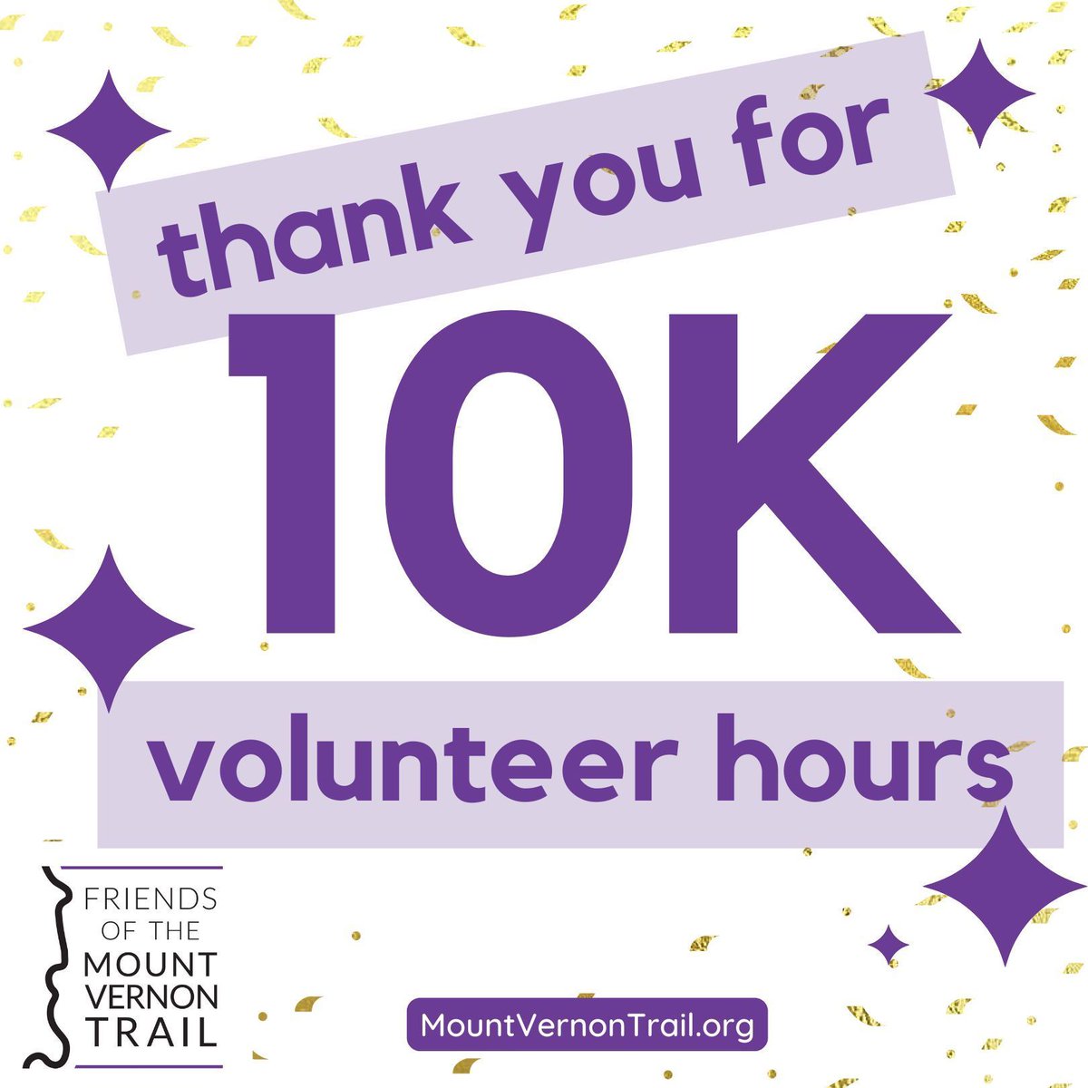 We have contributed more than 10,000 volunteer hours to the MVT. That is roughly equivalent to 1 full time employee working for 4.8 years! We are very proud of this accomplishment! Donate to help us keep working: buff.ly/3KU5lHl