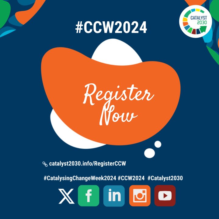 #SavetheDate!
I would be speaking at the Catalysing Change Week #CCW2024 - Building the Social Innovation Sector on the subject “Empower Skills, Embrace Diversity, Shape the Future”. 
🗓️ Wednesday,8️⃣ May! 
⏱️16h00 EAT
📍Virtual, register now catalyst2030.info/RegisterCCW

#Catalyst2030