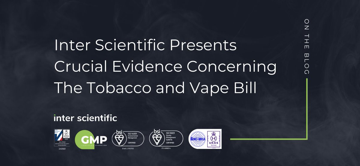 Inter Scientific's founder, David Lawson, had the great privilege of presenting evidence to the Scrutiny Committee about the Tobacco and Vape Bill. The oral evidence is available to view on Parliament TV; read more: ow.ly/PQiH50RuBMr

 #CTSI_UK #Vape #TradingStandards