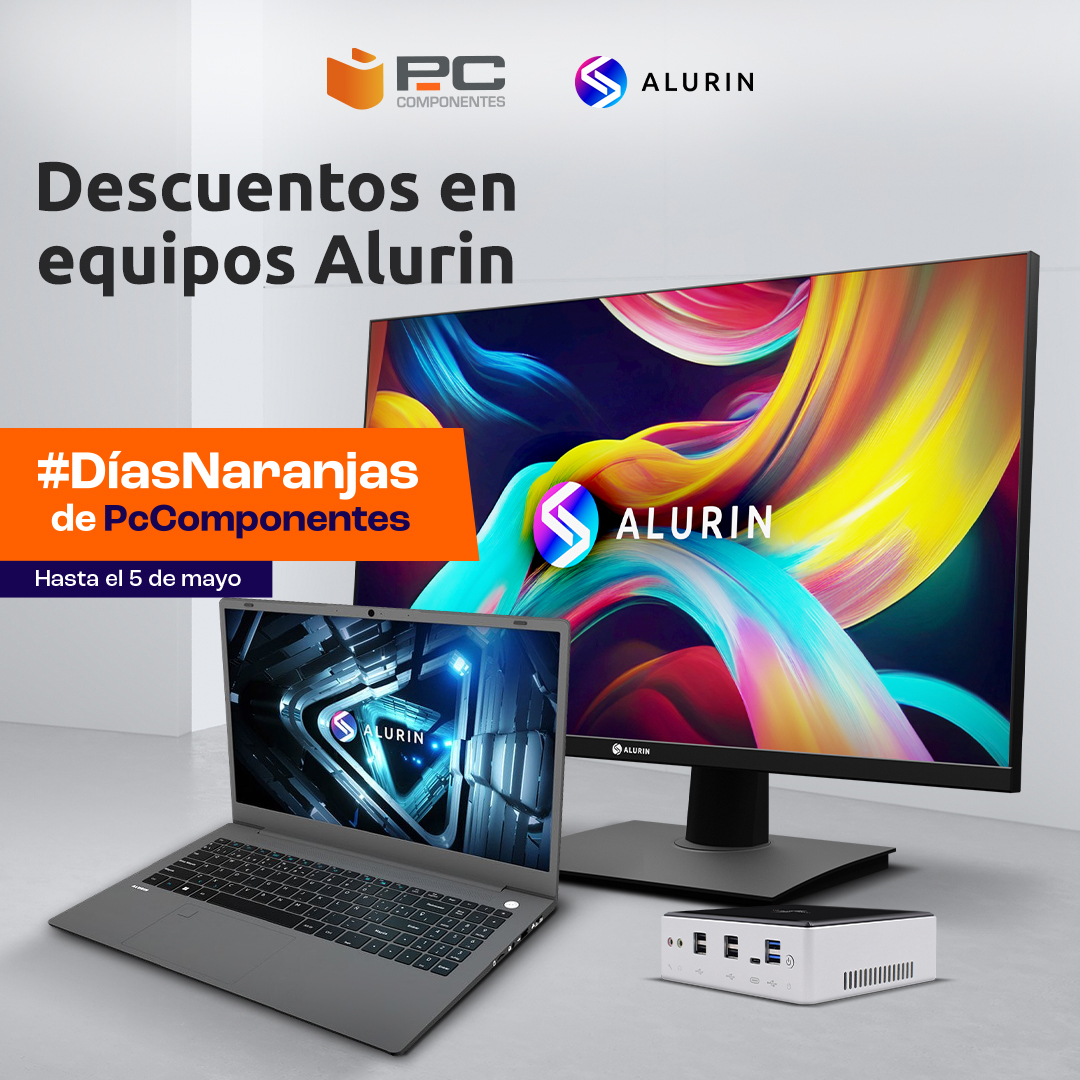 Descubre los 𝗗𝗘𝗦𝗖𝗨𝗘𝗡𝗧𝗢𝗦 en equipos Alurin por los #DíasNaranjas de <a href="/pccomponentes/">PcComponentes</a> 

Consíguelos aquí ▶️ bit.ly/DíasNaranjasAl…
