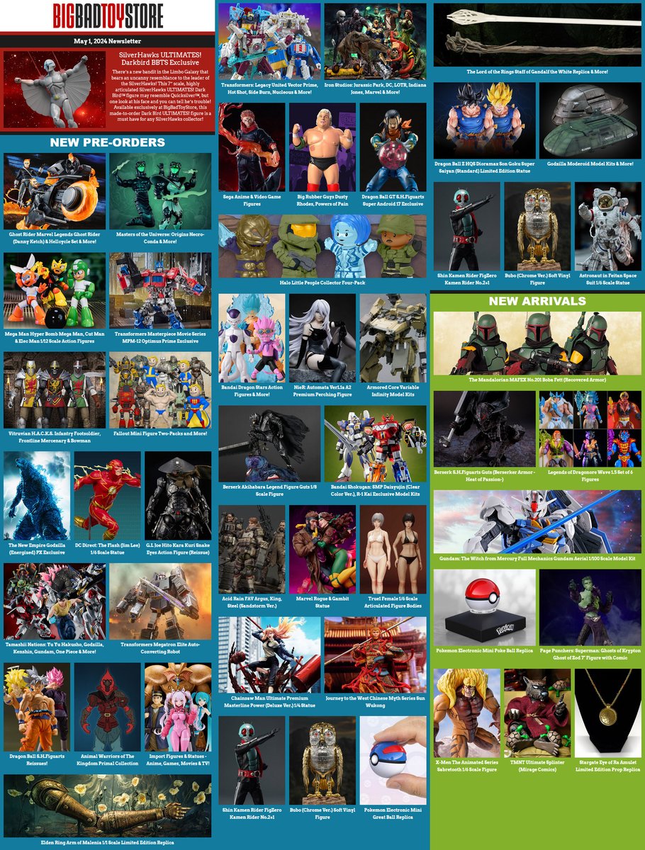 BBTS News – SilverHawks, MOTU Necro-Conda, Ghost Rider, Mega Man, Tamashii Nations, Transformers, Vitruvian H.A.C.K.S., Fallout and More toyark.com/2024/05/02/bbt… #toyark #actionfigures