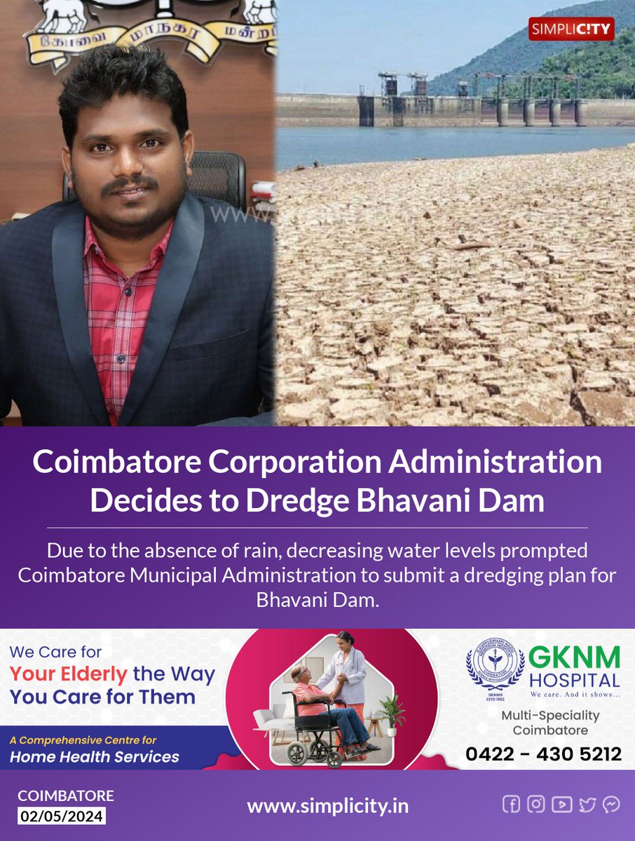 Coimbatore Corporation Administration Decides to Dredge Bhavani Dam simplicity.in/coimbatore/eng…