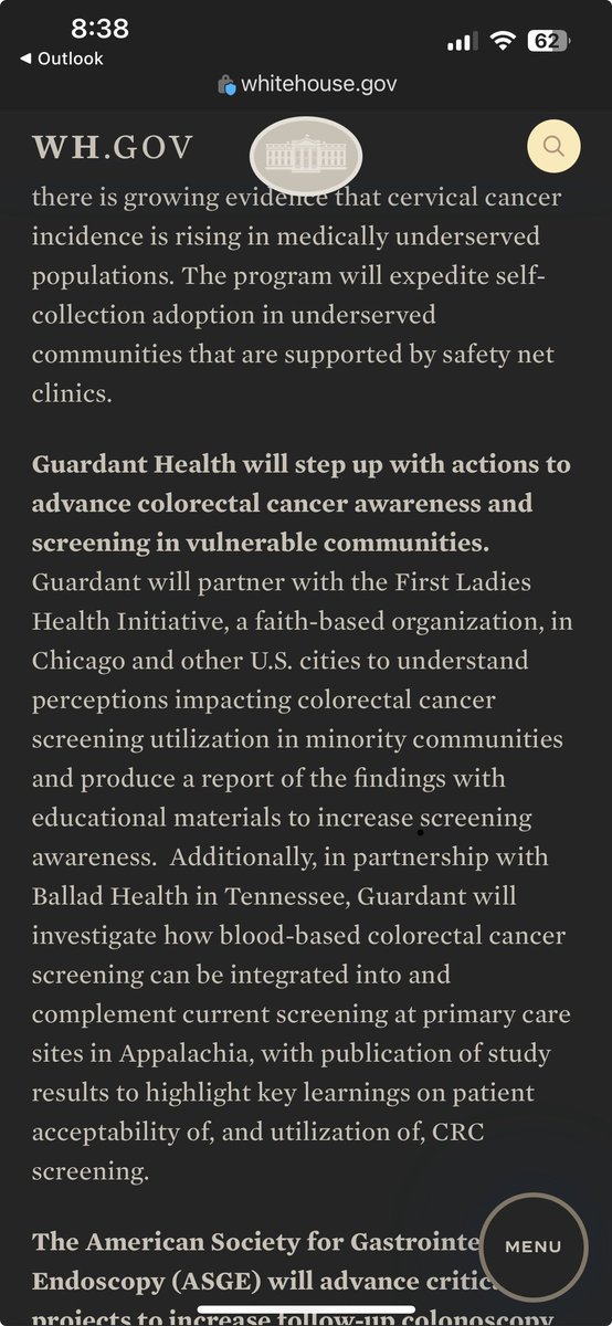 @BalladHealth being highlighted by the White House for our participation in research related to cancer. Proud of our clinical research team!!!