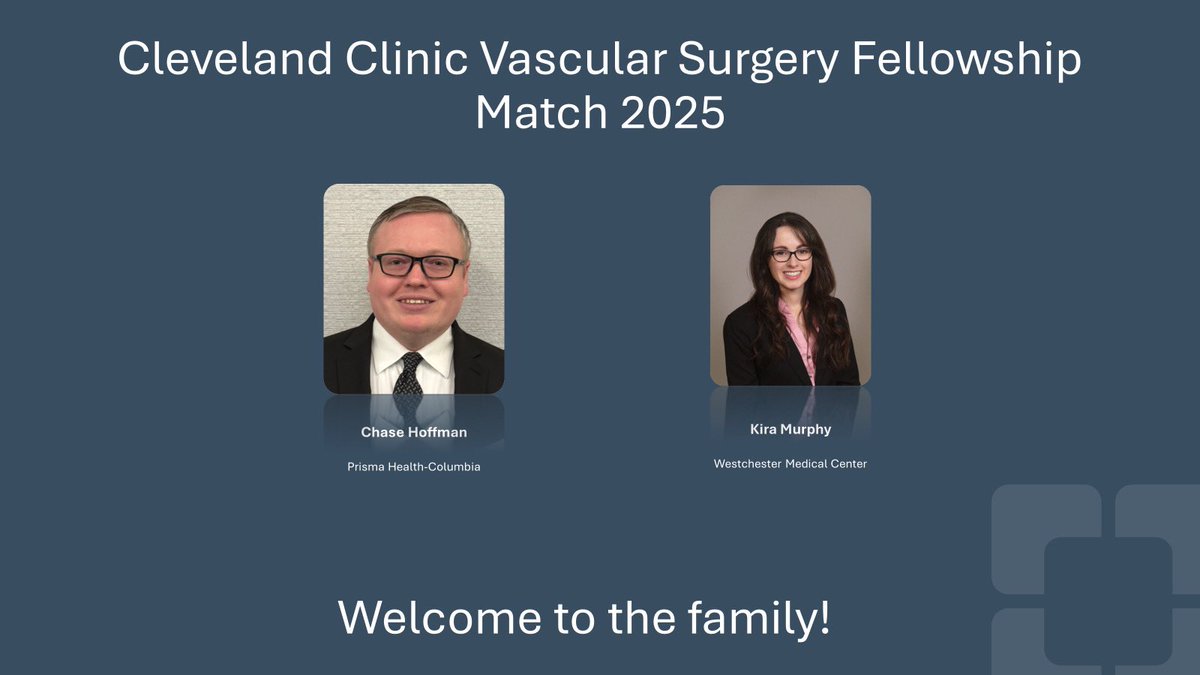 FrankCaputoMD's tweet image. Excited to welcome these two to Cleveland Clinic Vascular Surgery .. the future is bright