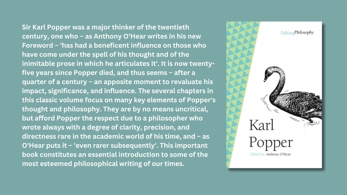 3/5 New Books: Karl Popper, edited by Anthony O'Hear (@UniOfBuckingham) cambridgebookshop.co.uk/products/karl-…