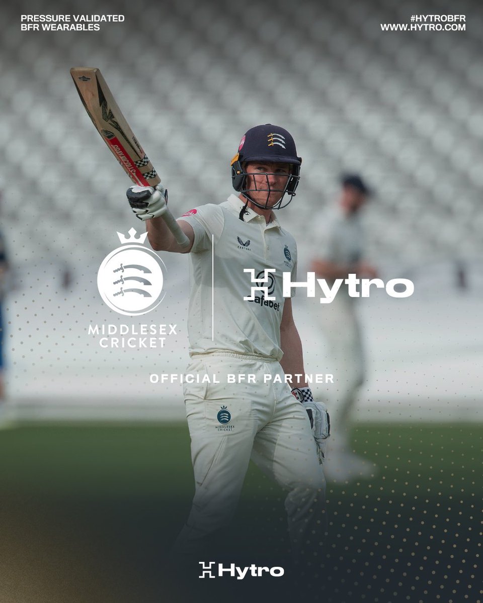 We are excited to announce that we are the Official BFR Partner to @Middlesex_CCC 🏏 🔗To read about this partnership, click the link below 👇 hytro.com/journal/hytro-… #Cricket #Sports #Middlesex #Research #MiddlesexCricket