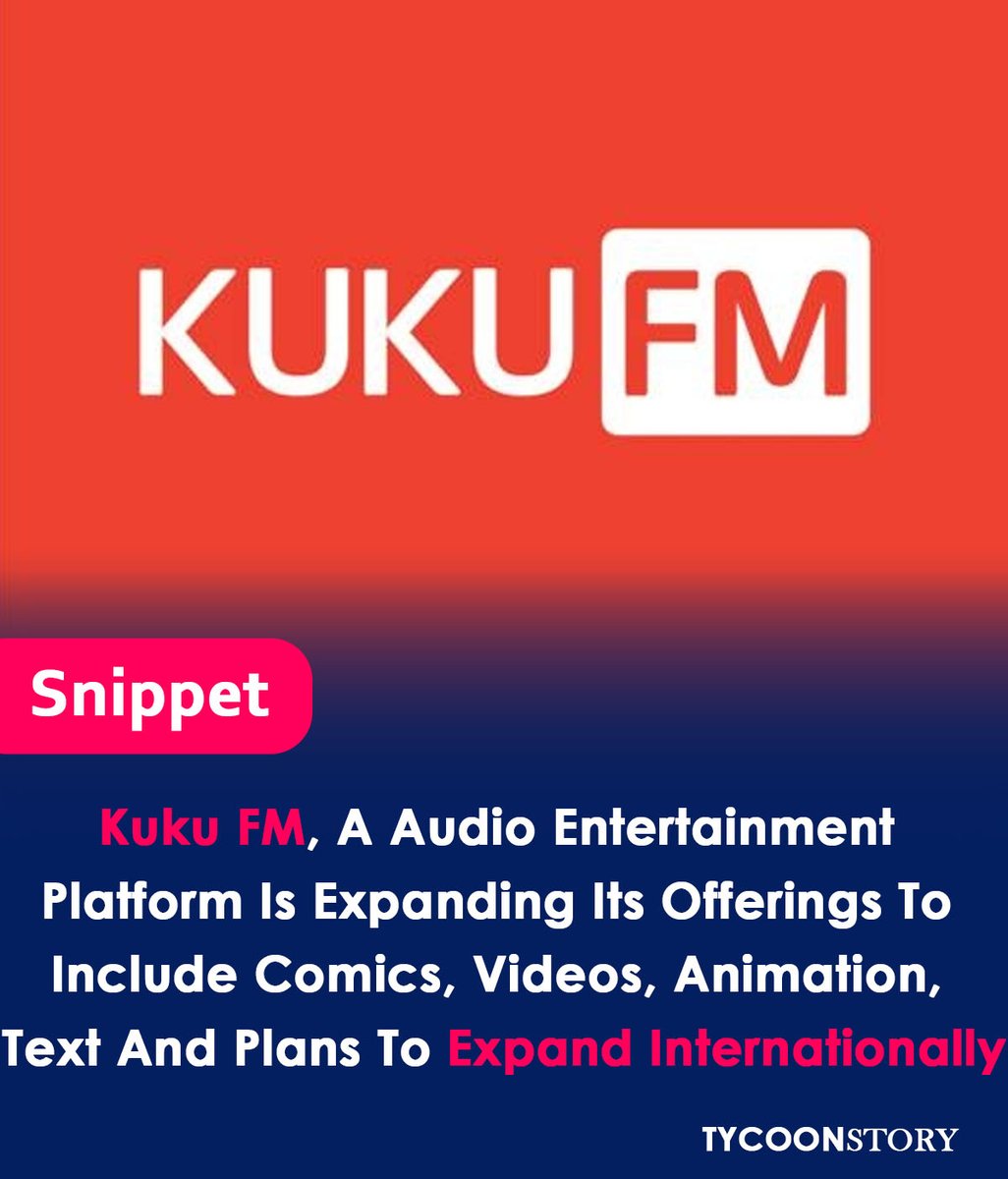 Kuku FM's $25 million Series C funding round empowers its diversification into comics, videos, and international markets.
#KukuFM #AudioContent #ContentDiversification #Comics #Video #Animation #Text #GenerativeAI #InternationalExpansion #SubscriptionModel #ARPU @KukuFMOfficial