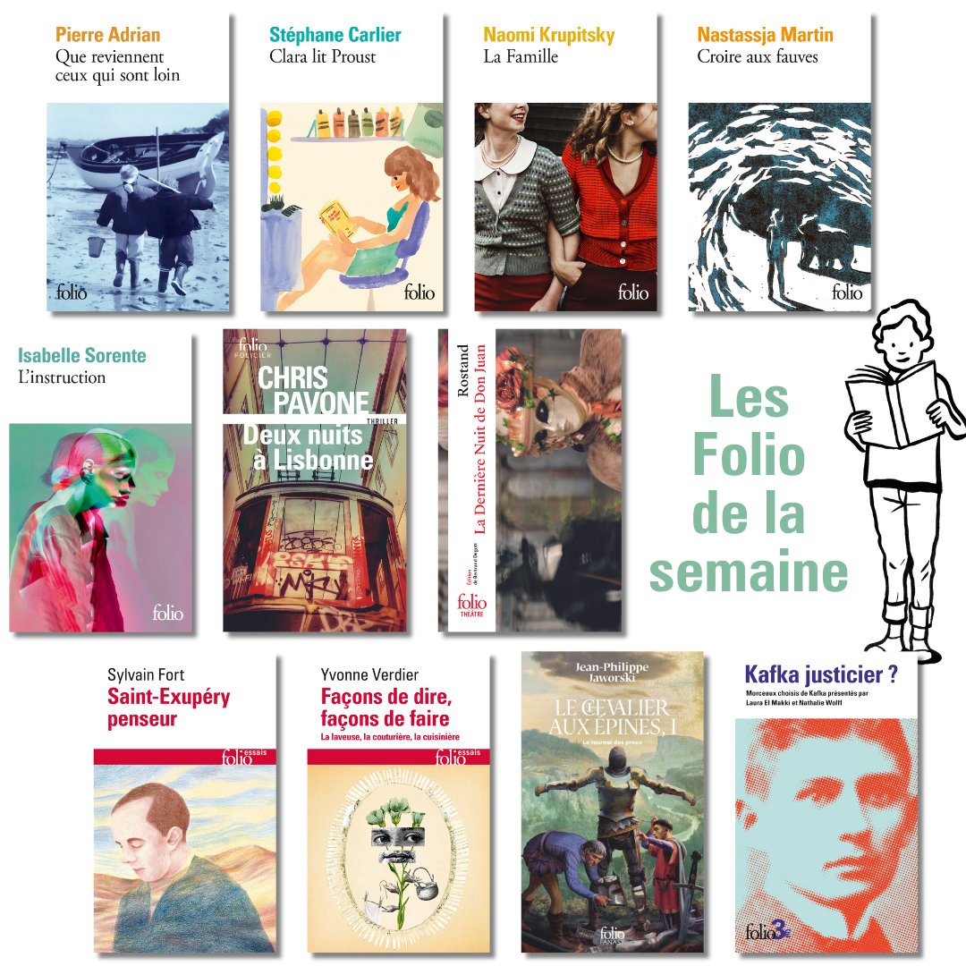 Nous avons le plaisir de vous présenter les parutions de la semaine en Folio ! Qu'avez-vous envie de lire aujourd'hui ? 📚 Toutes les infos sur nos nouveautés ➤ folio-lesite.fr/nouveautes En détail 👇