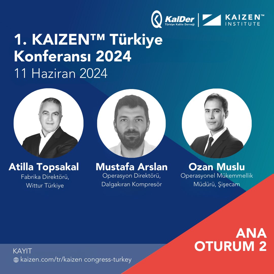 1. KAIZEN™ Türkiye Konferansı 2024 'e katılın; Kaizen, Yalın, OpEx ve Sürekli İyileştirme uzmanlarının ilgi çekici sunumlarını ve panel tartışmalarını izlemek için konferansa kayıt yaptırın: lnkd.in/dPTNKviy #Kaizen #konferans #conference #oturum #etkinlik