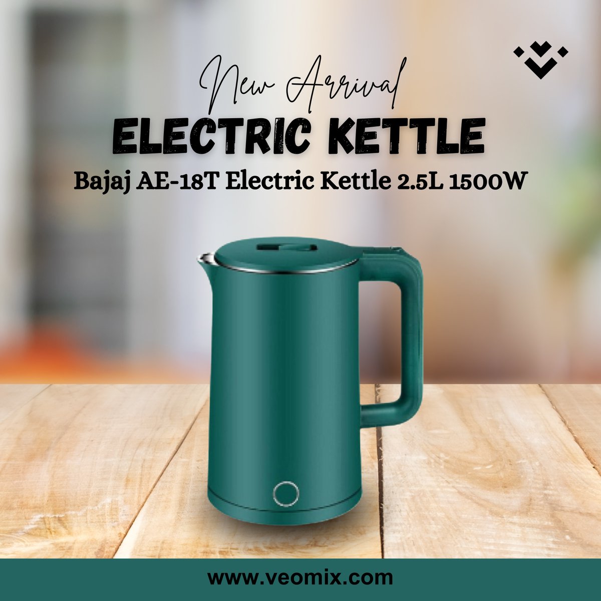 Veomixbd's tweet image. এখন  সর্বোচ্চ 19% পর্যন্ত ছাড়ে Bajaj AE-18T 2.5L Electric Kettle সরাসরি অর্ডার করুন  veomix.com থেকে  !

🛒অর্ডার করতে ভিজিট করুনঃ veomix.com/product/best-e…
📲Hotline: +880 9611484718 (Call for Home Delivery)

#Bajaj #ElectricKettle #FastBoiling