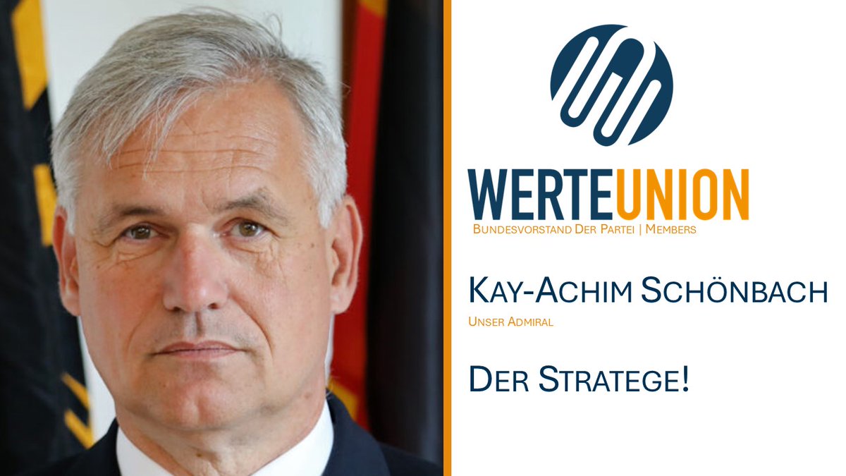 #Vorstellungsrunde 👉 #AufEigeneFaust #Bundesvorstand 👉@WerteUnion
Kay Achim #Schönbach 👉Der Stratege