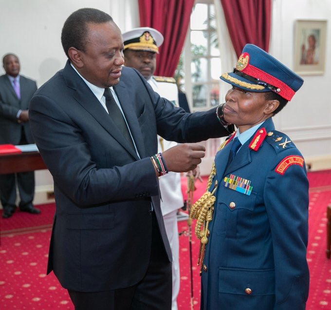 Even more significantly, congratulations to Major General Fatuma Gaiti Ahmed on her appointment as Air Force Commander. She now becomes Kenya Defence Forces' first female Service Commander. She was also the first woman to be appointed Major General. Ceiling broken.