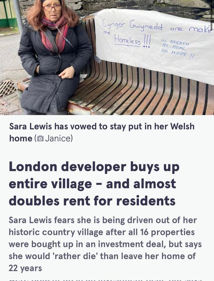 Council sells village, new private landlord nearly doubles rent. How Privatisation always works, less for much, much more.