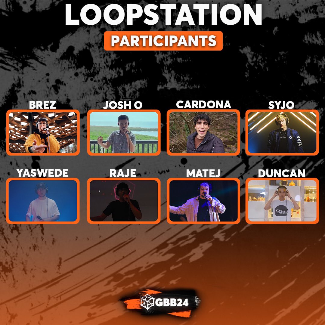 Here you have all the qualified Loopstation 🎧 participants thus far!! 🔶 #GBB24TOKYO

👇 Can you believe that GBB is happening in Tokyo again?! 🔥🏯
gbbofficial.com

#participants #beatbox #beatboxing #battle