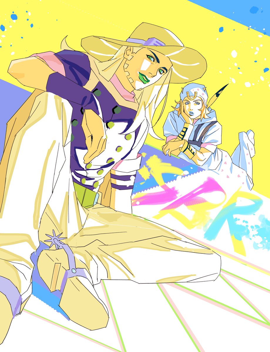 ジャイロ・ツェペリ ,ジョニィ・ジョースター 「」牛丼のイラスト