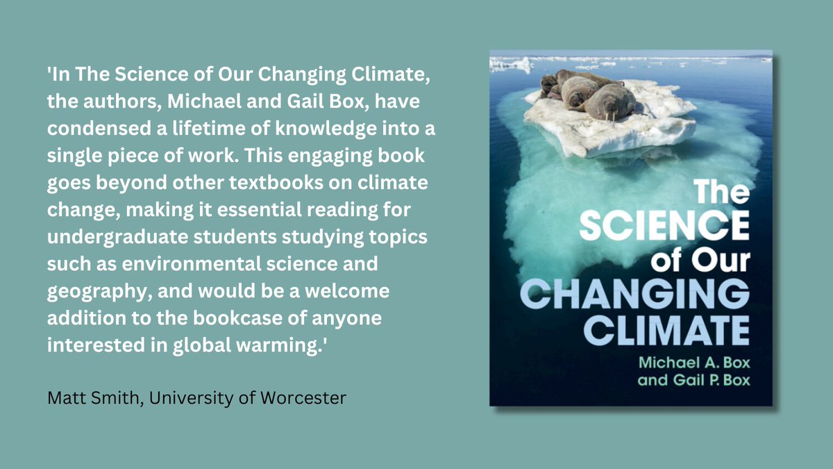 5/5 New Books: The Science of Our Changing Climate, by Michael A. Box and Gail P. Box cambridgebookshop.co.uk/products/the-s…