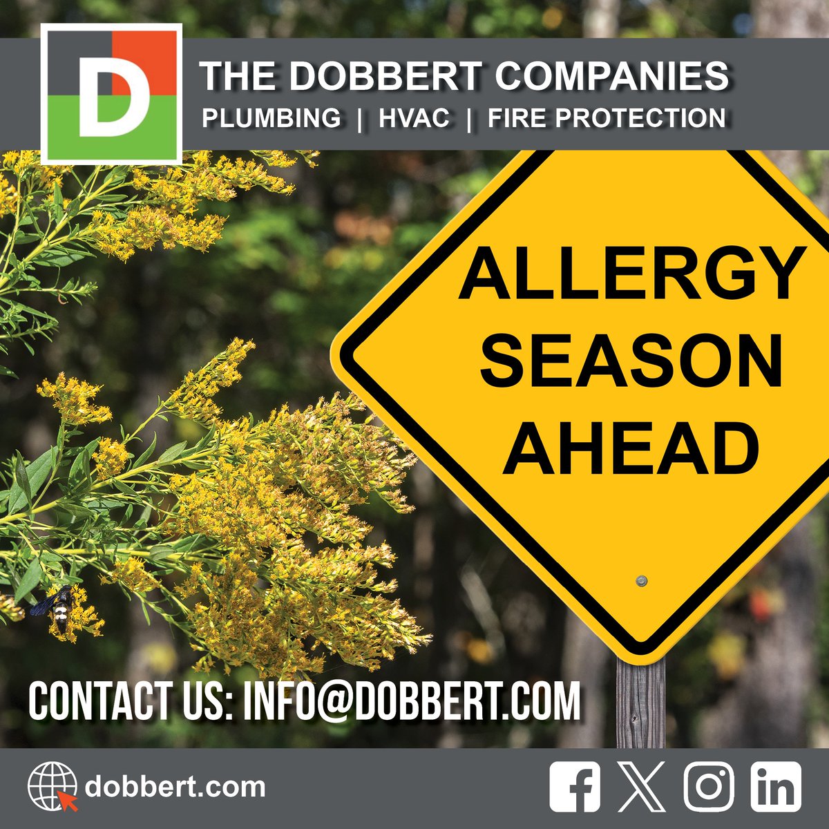 Upgrade your HVAC system with HEPA filters and UV light filtration to minimize seasonal allergies.
Email us to learn more about HEPA filters: sales@dobbert.com

#dobbert #dobbertcos #HVAC #plumbing #fireprotection #allergyseason #HEPAfilters #nomoresneezing