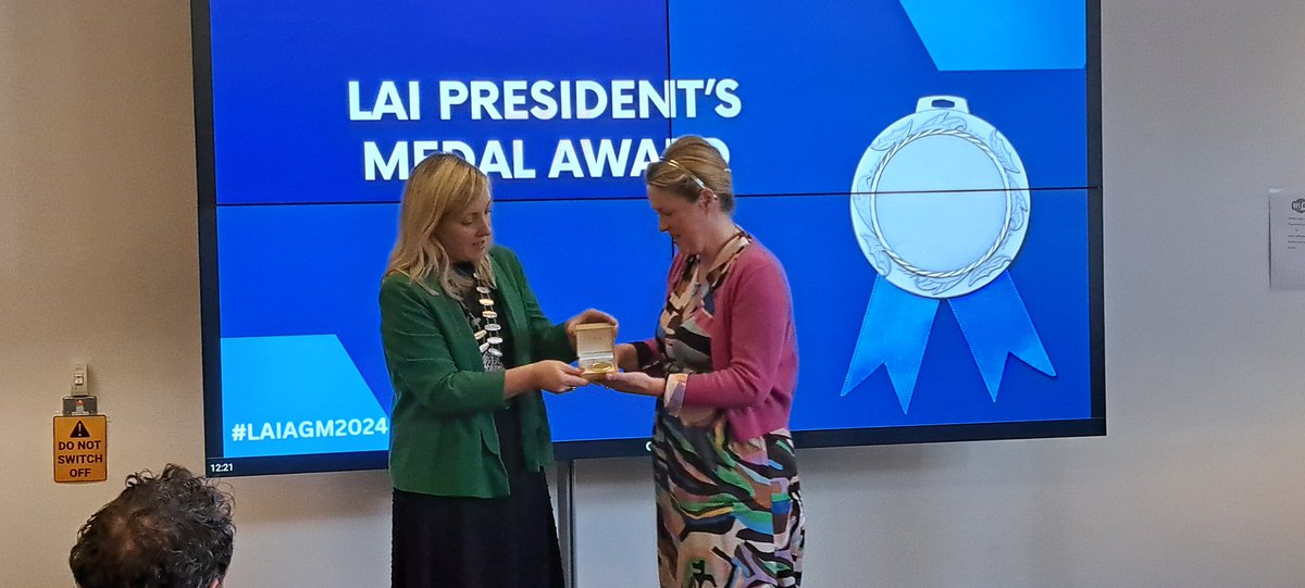 @sarahwebbishere is the recipient of this year's @LAIonline president's medal award. What a worthy winner! Congratulations! #LAIAGM2024