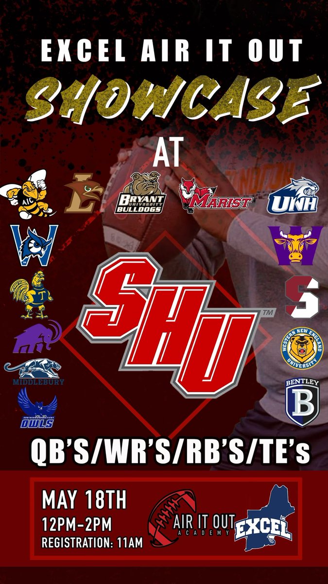 🚨 🗣️🗣️QB, WR, RB, TE 🚨 May 18th at Sacred Heart!! Click the link ⬇️ to register! airitout.substack.com/p/showcase-at-…