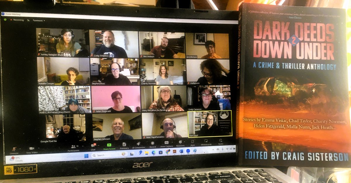 Kia ora to all who tuned into #DarkDeedsDownUnder livestream, esp with tech gremlins Great chat about power of storytelling & more with 13 DDDU2 authors. If missed it, can watch replay: facebook.com/dani.ruth.deeb… Fab to have 13 DDDU2 contributors there & Stephen Ross to rep Vol 1