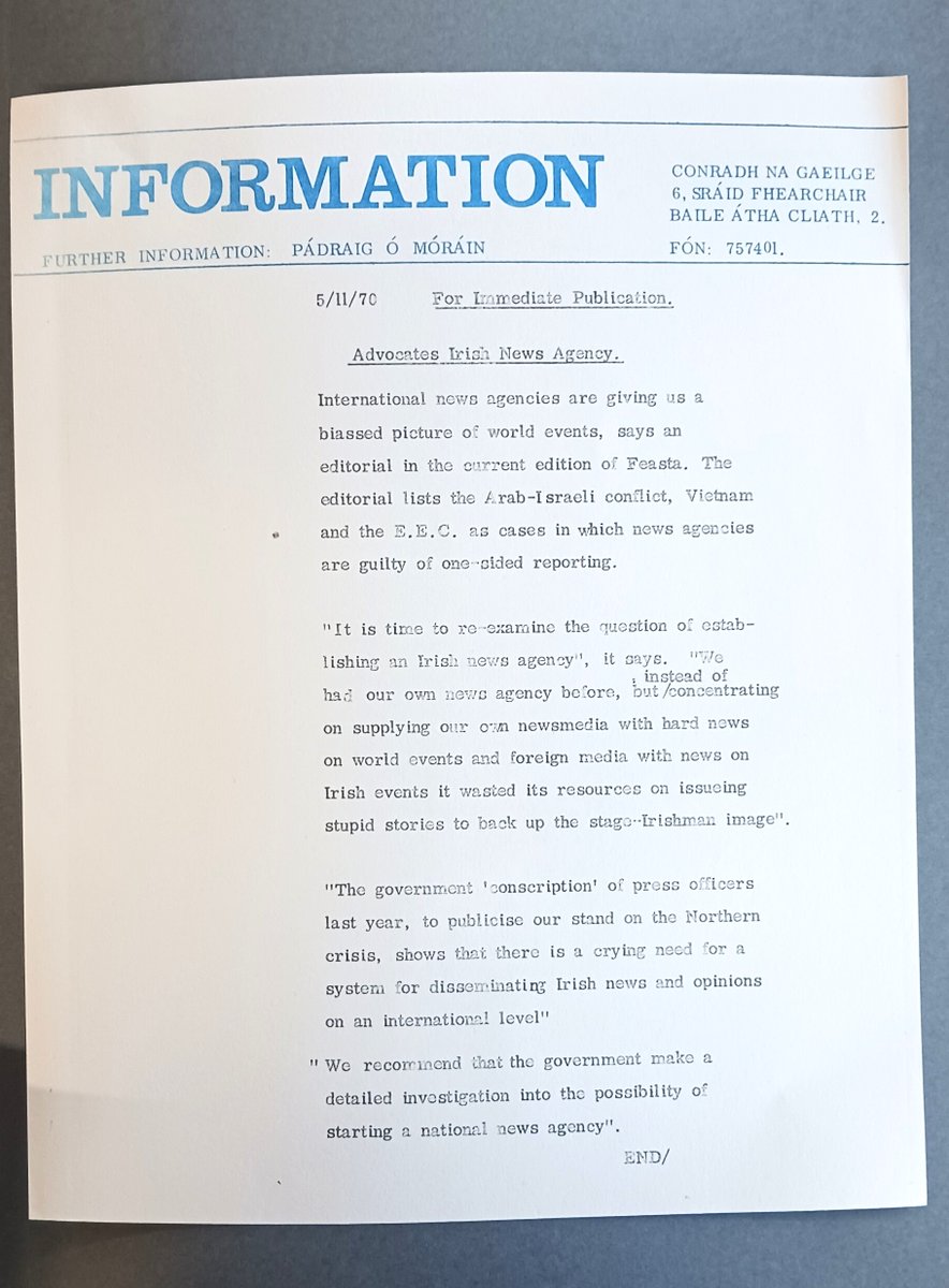 1970- Preas Ráiteas @CnaG ag plé inseachtaí claonta nuachta, i leith na troda idir (ina measc) An Iosráil agus An Phalaistín. #MeáinÉireannCnaG @UniOfGalwayASC Sean-scéal agus meirg air. #Feasta