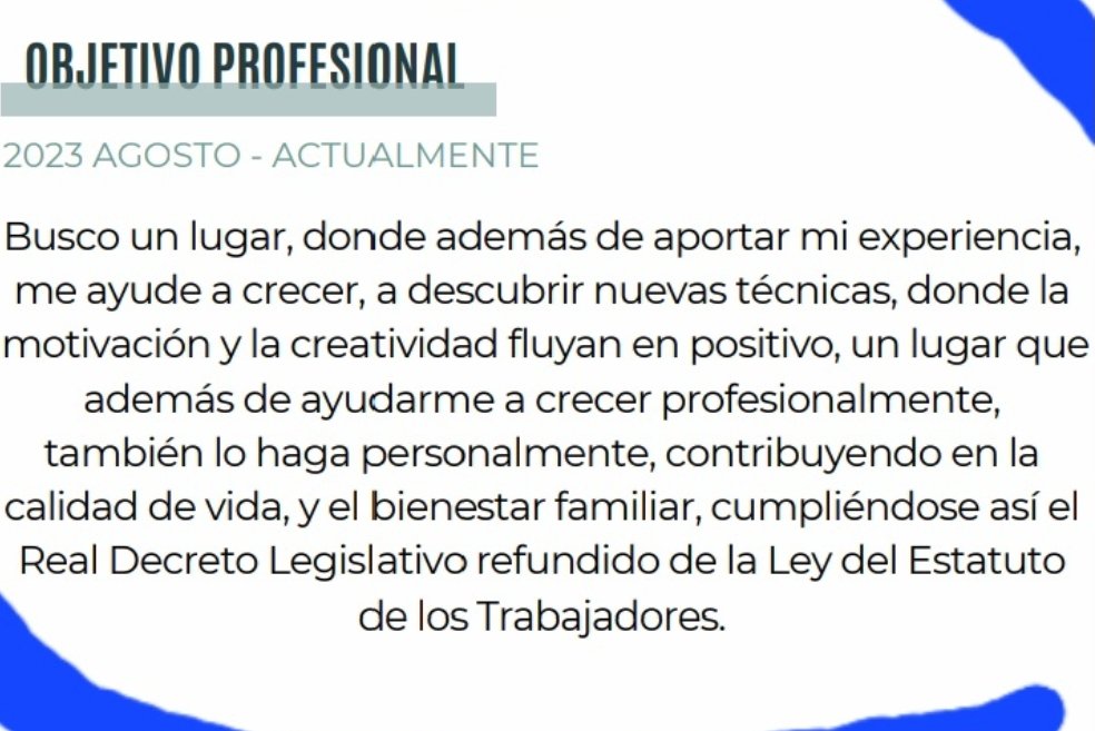 Esto deberíamos poner todos en el CV.