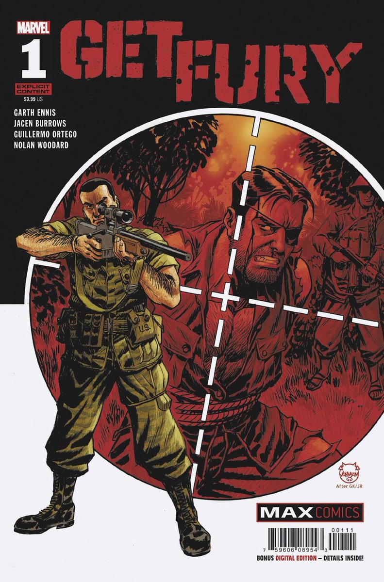 Out this week!

Marvels big event Blood Hunt kicks off along with a new Wolverine/Deadpool mini!
Garth Ennis is back on The Punisher in Get Fury!
DSTLRY launch some new books with Specregraph by Tyrion/Ward and Blood Brothers Mother by Azzarello/Risso!