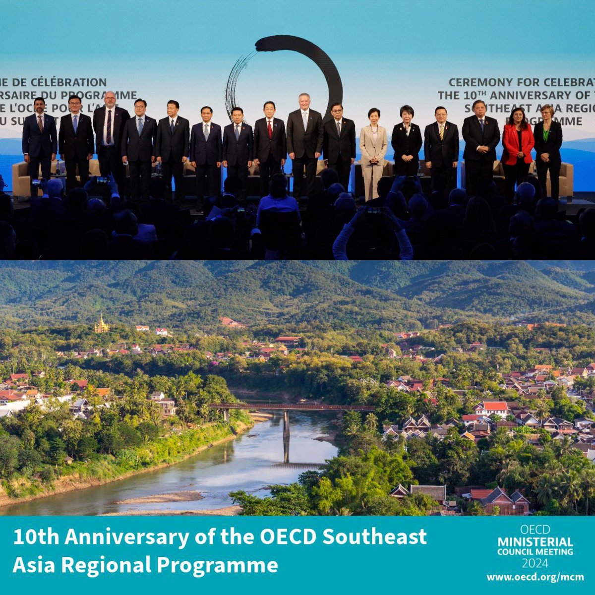 Great to celebrate the #SEARP 10th anniversary with 🇯🇵’s PM Kishida @JPN_PMO, SecGen of @ASEAN Dr Kao Kim Hourn, & Ministers across SEA. We will continue boosting our engagement & building on our work together as a strategic priority for the OECD. ➡️ oe.cd/5wC