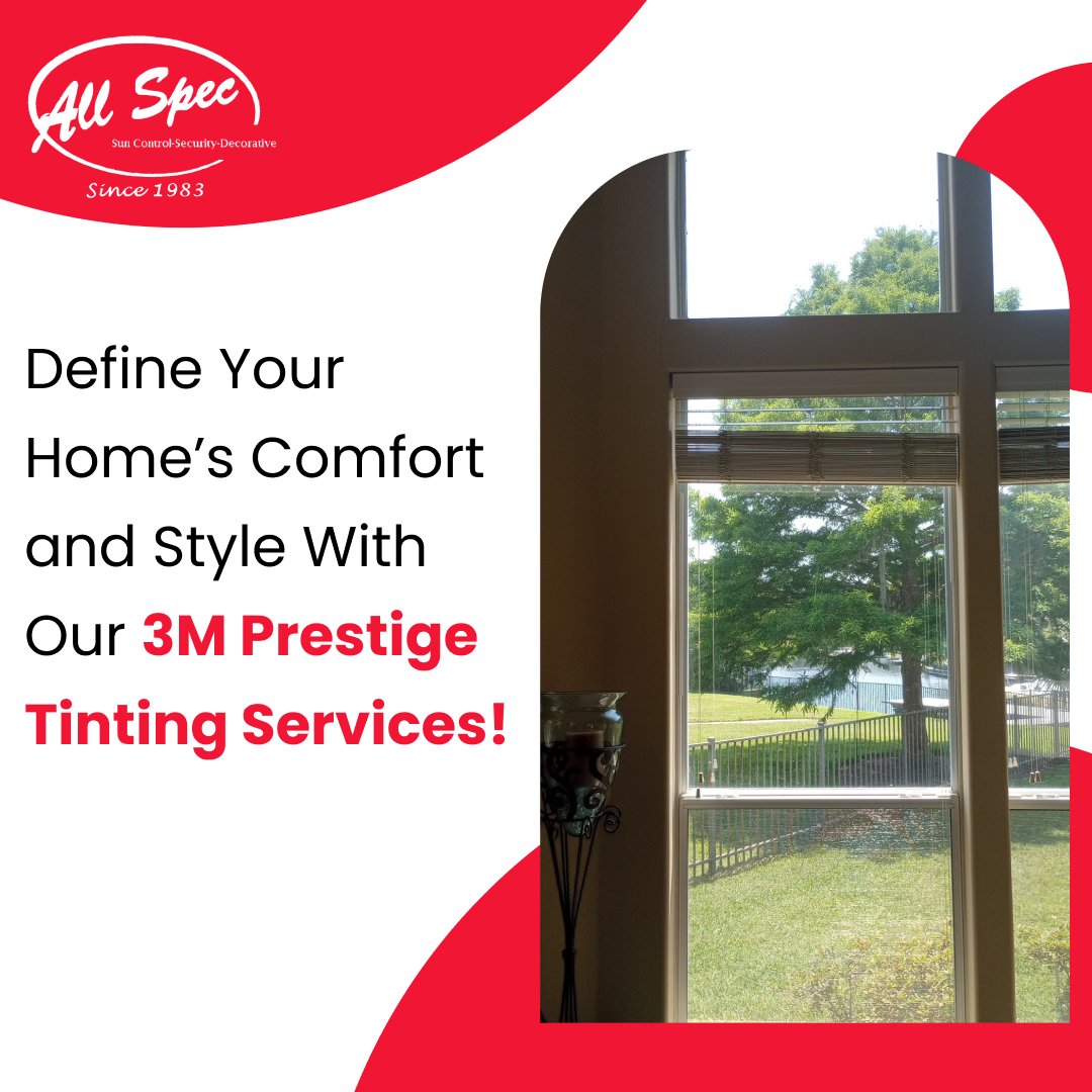 Upgrade your living space with All Spec Sun Control. Our 3M Prestige Window Tinting Services redefine comfort and enhance the style of your home. Experience the perfect blend of elegance and functionality today!

#windowtinting #windowtint #3mprestige #interiordesigntips #florida