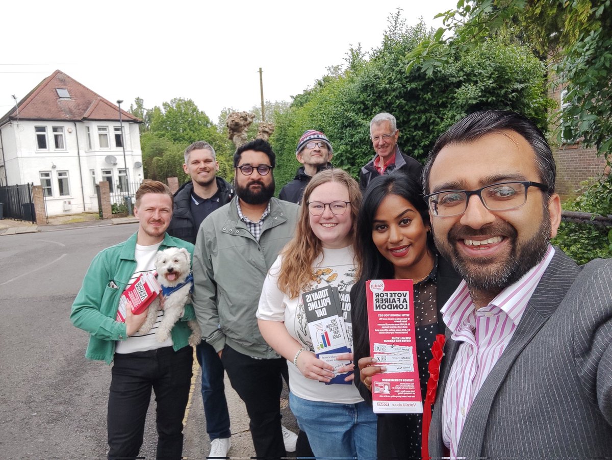 Getting out the vote in Harrow with the @HarrowLabour team for @SadiqKhan and @LondonLabour